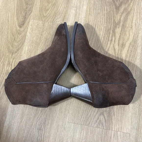 Frye June Western Shootie Brown Suede Ankle Boots size 7