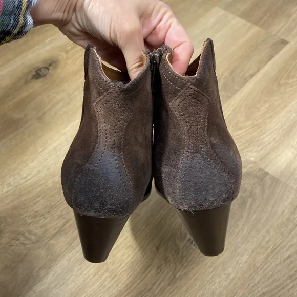 Frye June Western Shootie Brown Suede Ankle Boots size 7