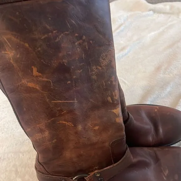 Frye leather chestnut cognac brown riding boots size 7