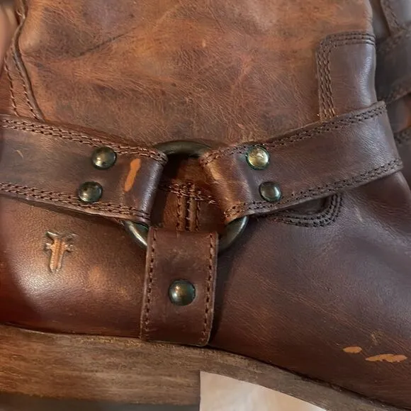 Frye leather chestnut cognac brown riding boots size 7