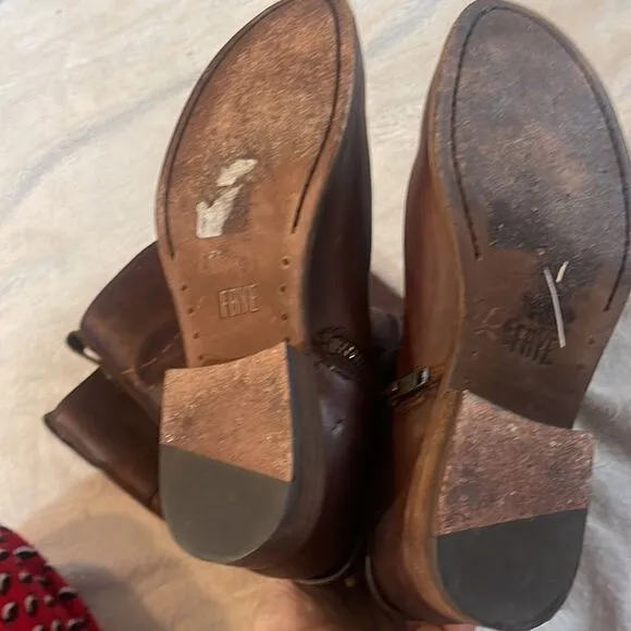 Frye leather chestnut cognac brown riding boots size 7