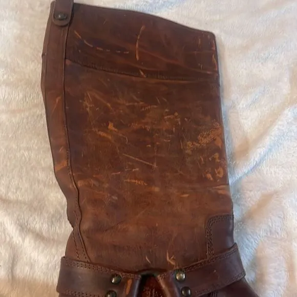 Frye leather chestnut cognac brown riding boots size 7