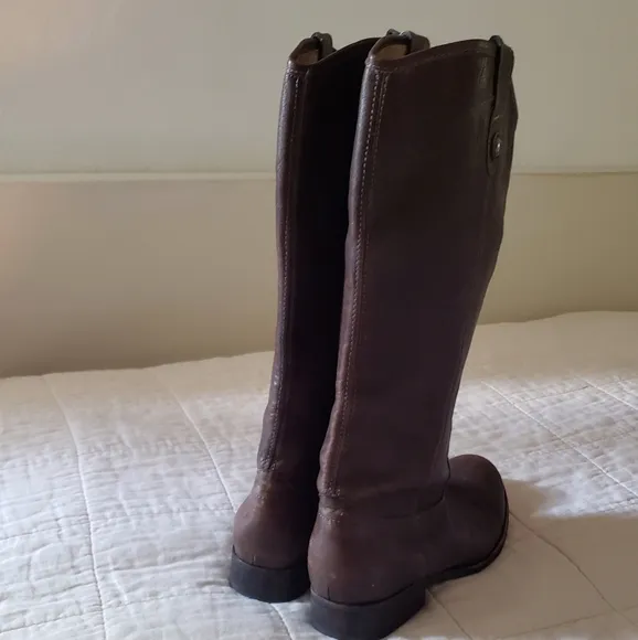 Frye Leather Melissa Boots Button Tall Riding Boots 9.5