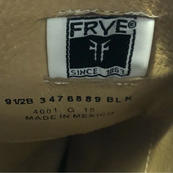 Frye Lindsey Plate leather riding boots. Size 9 1/2.