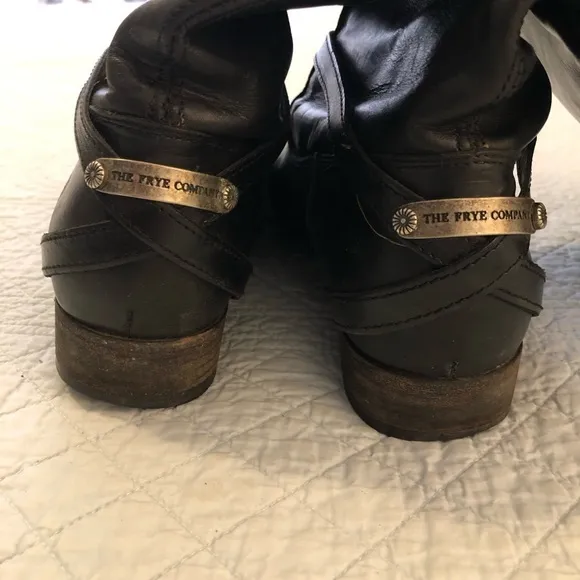 Frye Lindsey Plate leather riding boots. Size 9 1/2.
