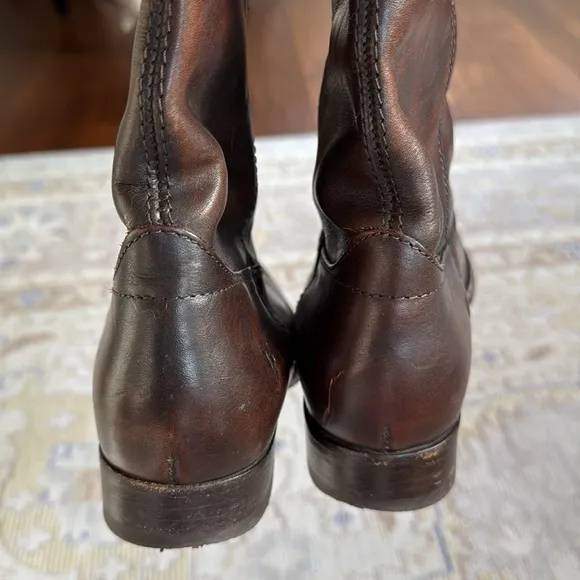 Frye Melissa Button Leather Riding Boots Size 6.5
