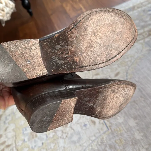 Frye Melissa Button Leather Riding Boots Size 6.5