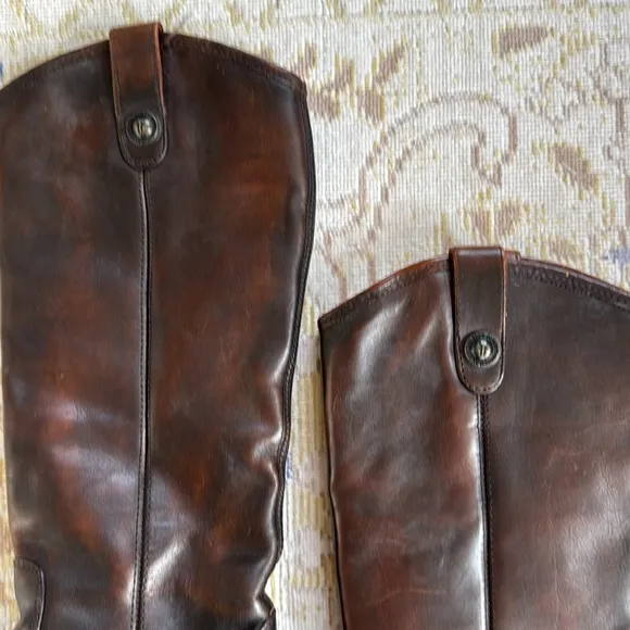 Frye Melissa Button Leather Riding Boots Size 6.5