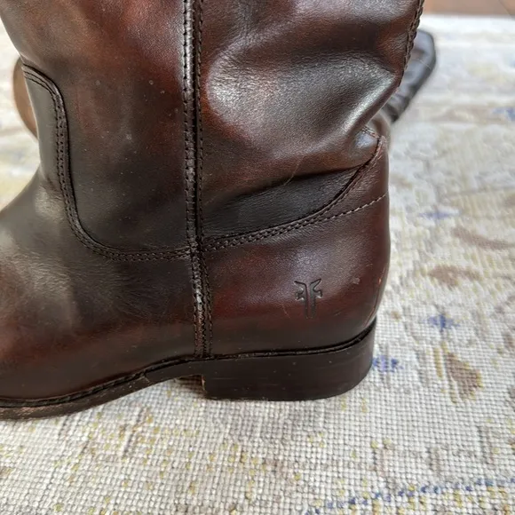 Frye Melissa Button Leather Riding Boots Size 6.5
