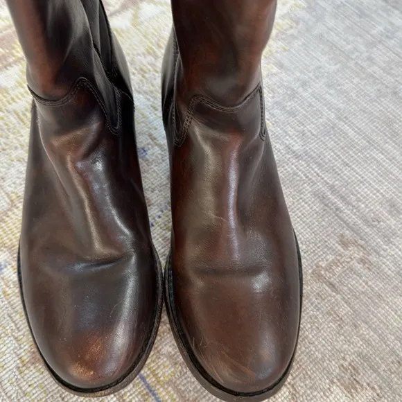 Frye Melissa Button Leather Riding Boots Size 6.5