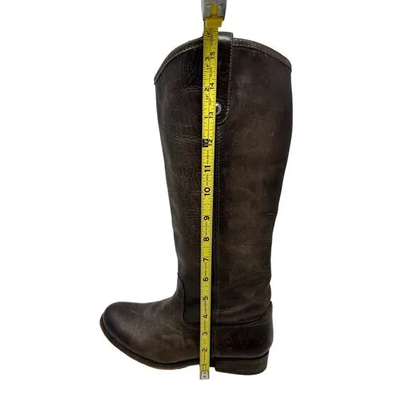 Frye Melissa Button Tall Brown Riding Boots 6