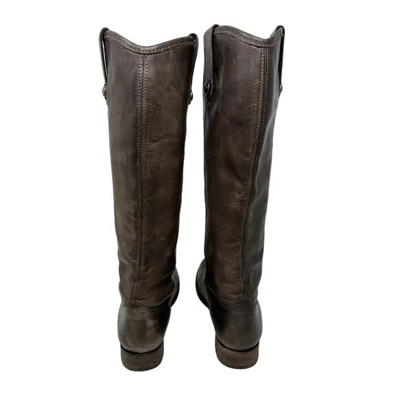 Frye Melissa Button Tall Brown Riding Boots 6