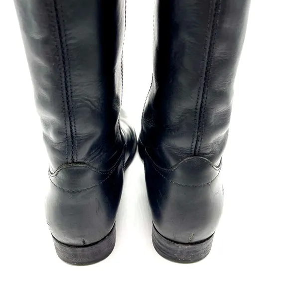 Frye Melissa Button Tall Leather Riding Boots