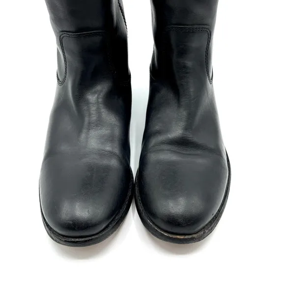 Frye Melissa Button Tall Leather Riding Boots