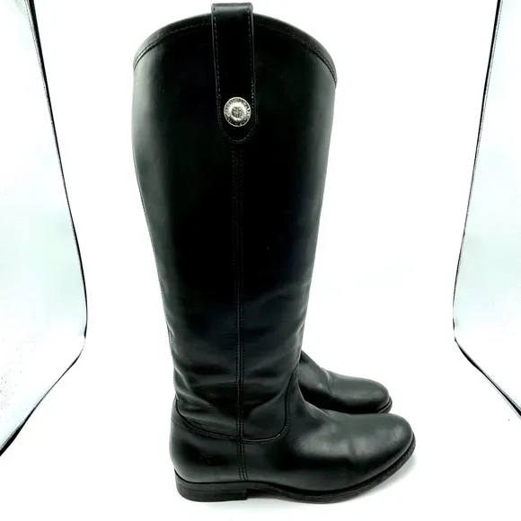 Frye Melissa Button Tall Leather Riding Boots