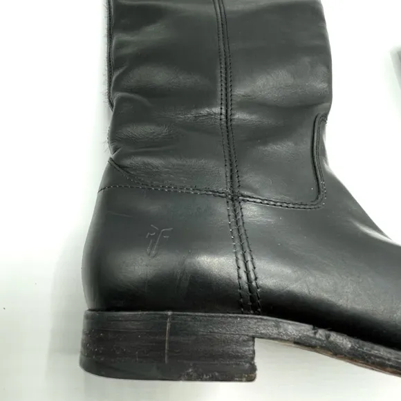 Frye Melissa Button Tall Leather Riding Boots