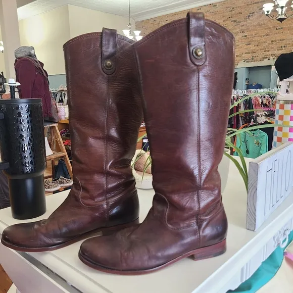 Frye Melissa Button Tall Riding Boot Size 7 B
