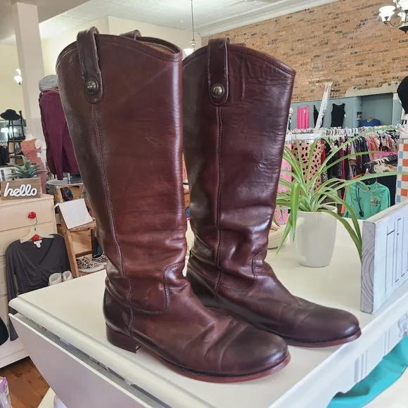 Frye Melissa Button Tall Riding Boot Size 7 B