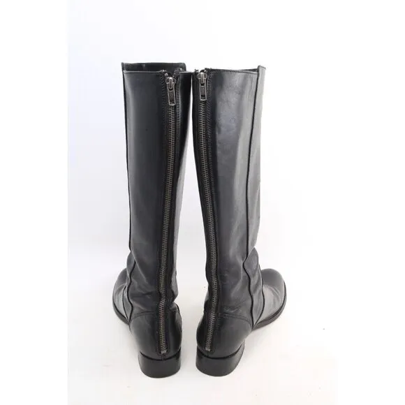 Frye Melissa Stud Back-Zip Boots Women’s Black Tall Riding 3475436 Sz 8 B