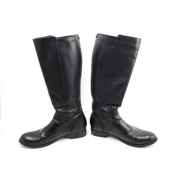 Frye Melissa Stud Back-Zip Boots Women’s Black Tall Riding 3475436 Sz 8 B