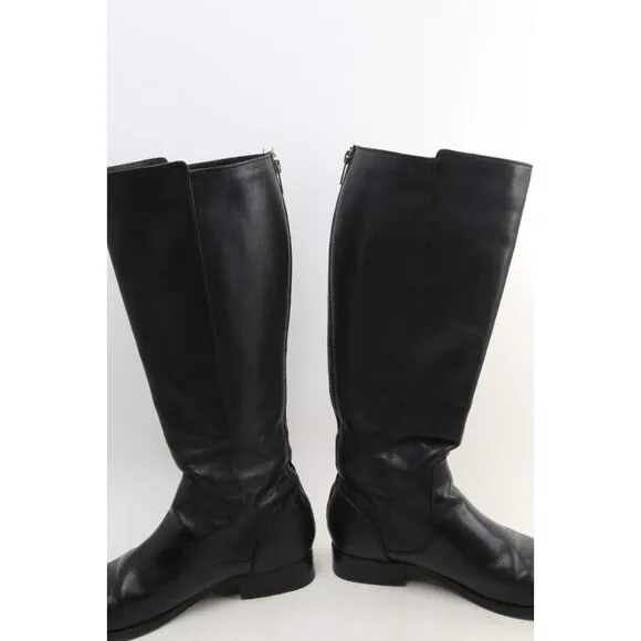 Frye Melissa Stud Back-Zip Boots Women’s Black Tall Riding 3475436 Sz 8 B