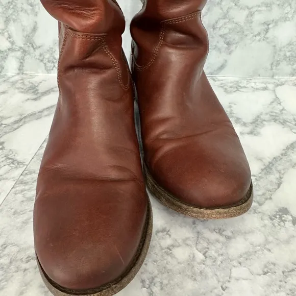 Frye Melissa Tall Brown Leather Riding Boots sz 6.5 classic capsule