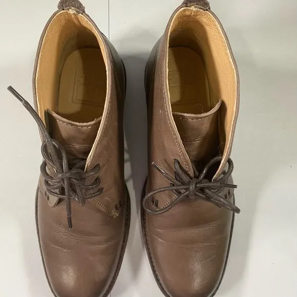 Frye Mens Chukka Gray Leather Boots Size 7.5