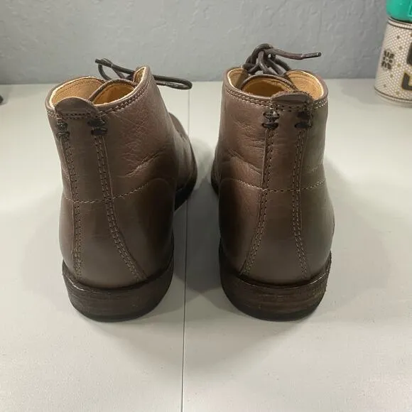 Frye Mens Chukka Gray Leather Boots Size 7.5