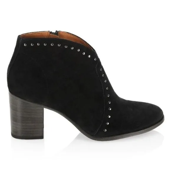 Frye Nora Studded Suede Ankle Boots size 7 Black