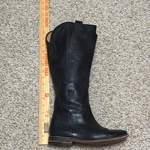 Frye Paige Women's Black Leather Riding Boots