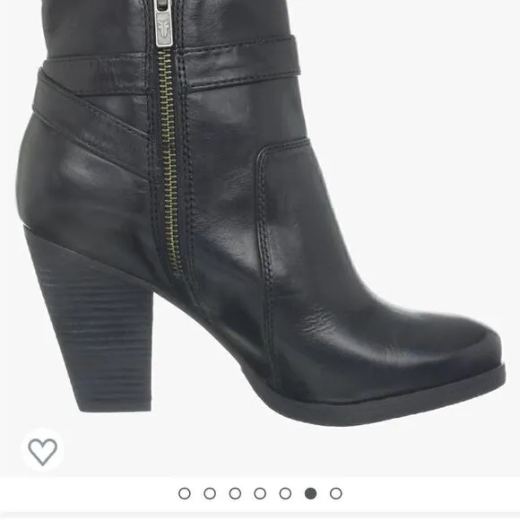 Frye “ Patty riding bootie” black leather boots Sz 8