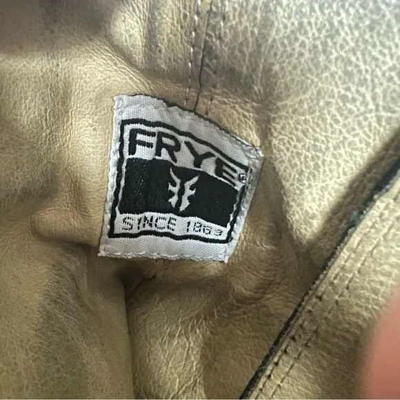 Frye “ Patty riding bootie” black leather boots Sz 8
