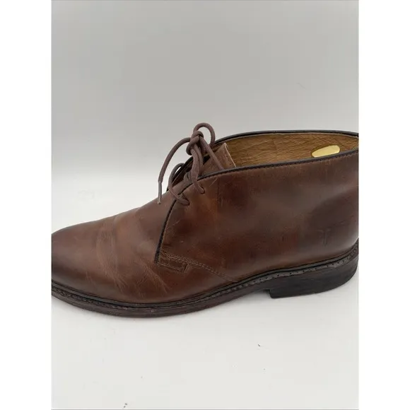 Frye Phillip Men Size 10D 3487580 Tan Burnished Leather Ankle Chukka Boot