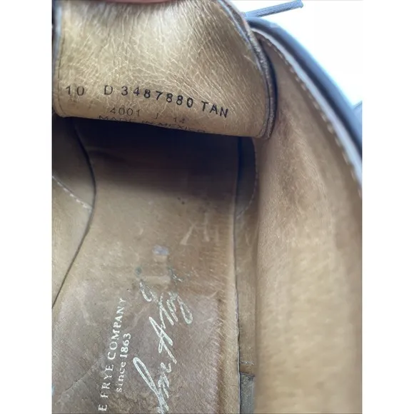 Frye Phillip Men Size 10D 3487580 Tan Burnished Leather Ankle Chukka Boot
