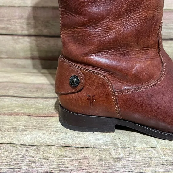 Frye Redwood Leather Melissa Back Zip Boots