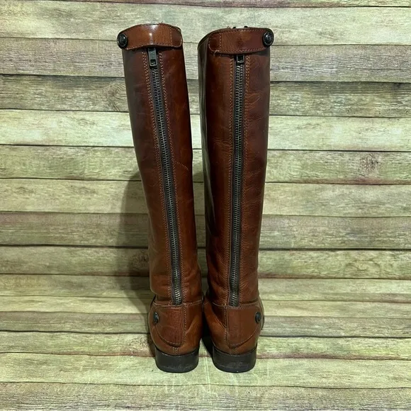 Frye Redwood Leather Melissa Back Zip Boots