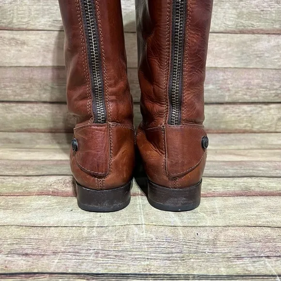 Frye Redwood Leather Melissa Back Zip Boots