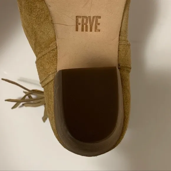 frye reed suede fringe boots