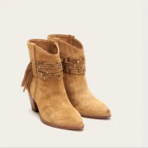 frye reed suede fringe boots