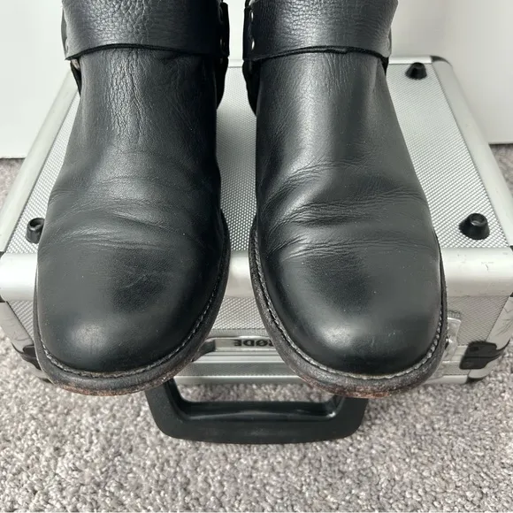 Frye saddle boots women’s black leather boots harness riding boots‎