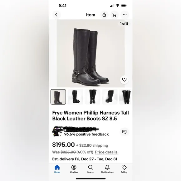 Frye saddle boots women’s black leather boots harness riding boots‎