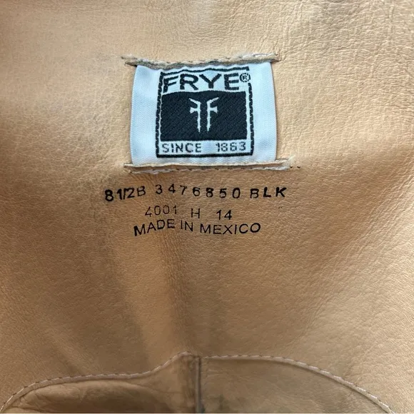 Frye saddle boots women’s black leather boots harness riding boots‎