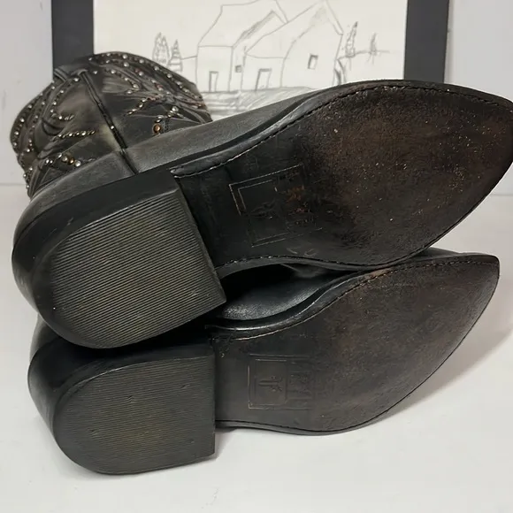 Frye Shelby Studded Western Boots Women’s Size 8.5