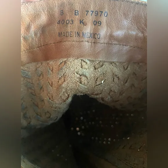 Frye Shirley Tall Woven Leather Western Riding Boots Size 8