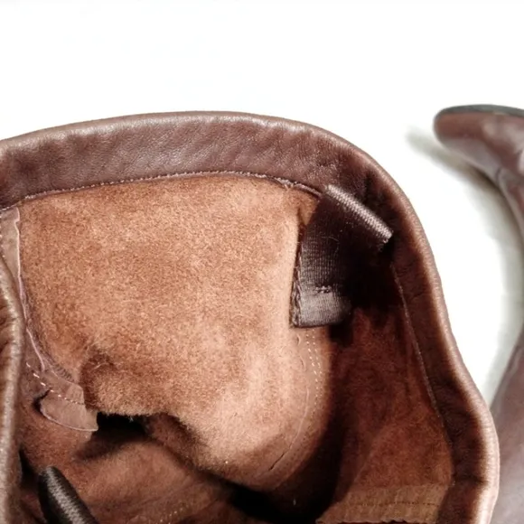 Frye Slouchy Brown Tall Leather Boots