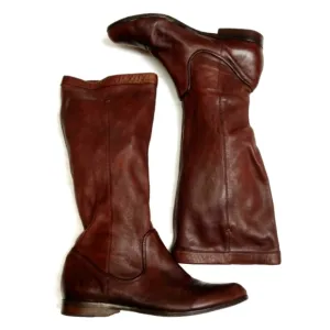 Frye Slouchy Brown Tall Leather Boots