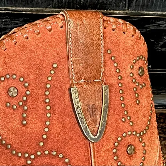 Frye Studded Suede Western Ankle Boots New Frye studded cowboy boots