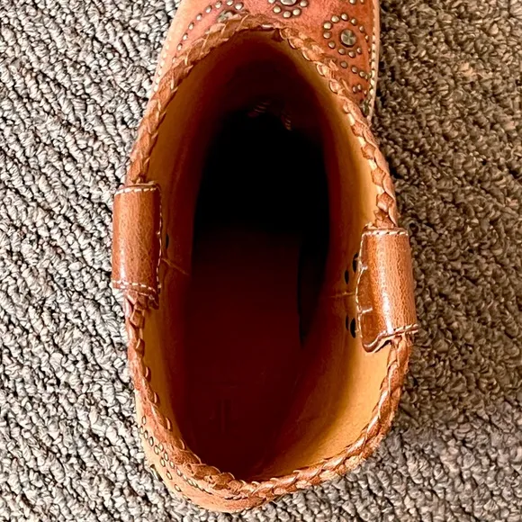 Frye Studded Suede Western Ankle Boots New Frye studded cowboy boots