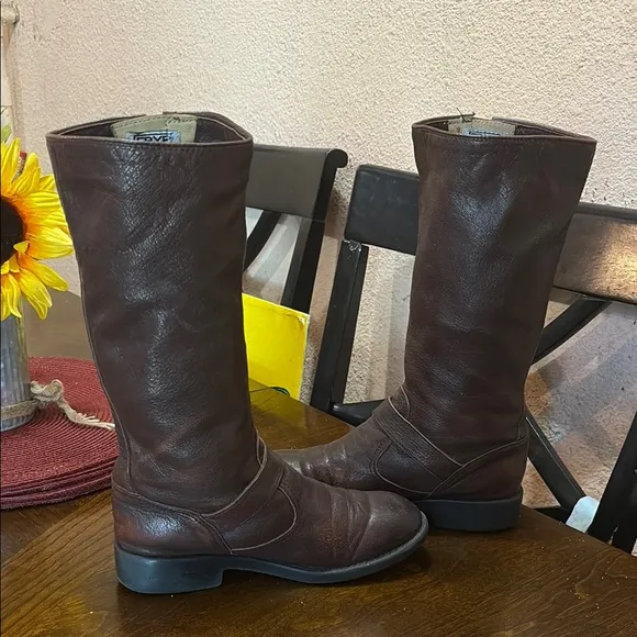 FRYE  VERÓNICA Brown Leather Boots