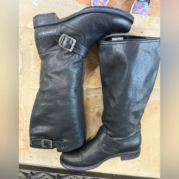 Frye Veronica Slouch Boots black EXC! SZ 8.5